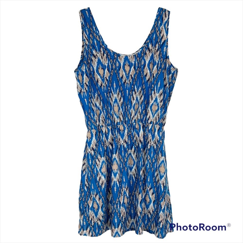 EUC Anthro Sunday in Brooklyn Blue Ikat Sleeveless Dress